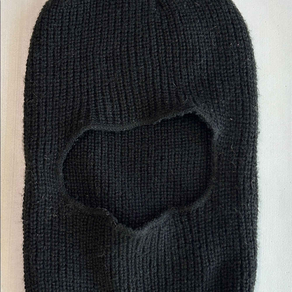 Winter Black Knit Balaclava Ski Mask - Picture 2 of 3